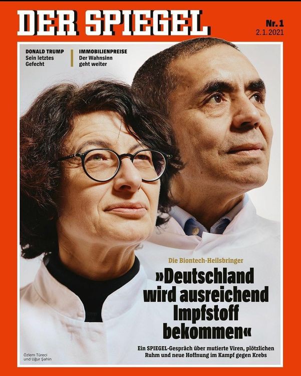 2021 - Özlem Türeci ve Uğur Şahin Der Spiegel'de