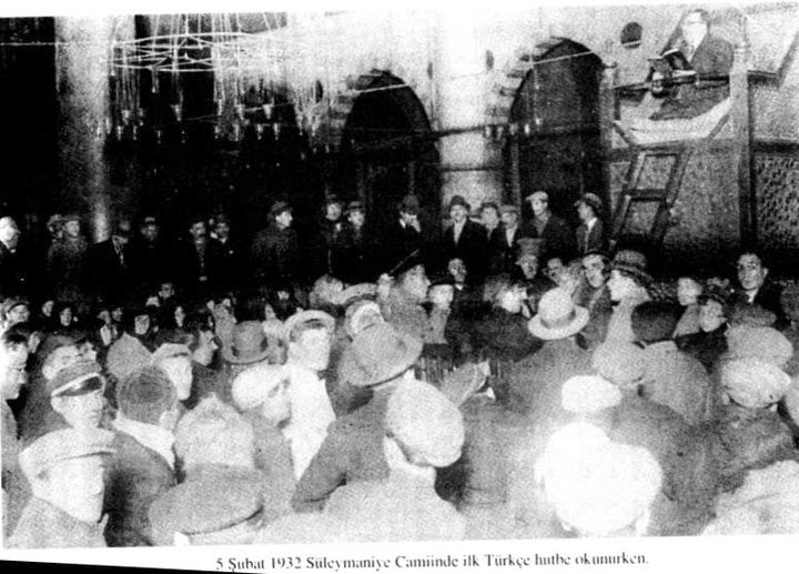 1932 - Türkçe olarak ilk hutbe okundu ne zaman nerede