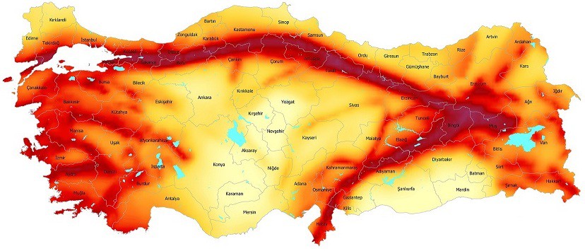 2019 - Türkiye Deprem Bölgeleri Yeni Haritası Yürürlüğe Girdi