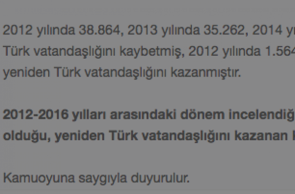 Vatandaşlıktan Kaçış Ile Ilgili Açıklama